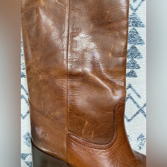 FRYE Boots Cognac Size 9.5 - Picture 5 of 12